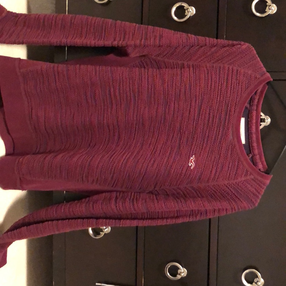 Hollister Maroon Knit Longsleeve